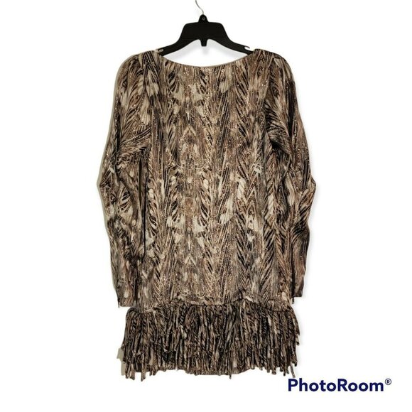 Cynthia Steffe Brown Multicolor Gold Ally Dress Size 6 - Picture 2 of 7